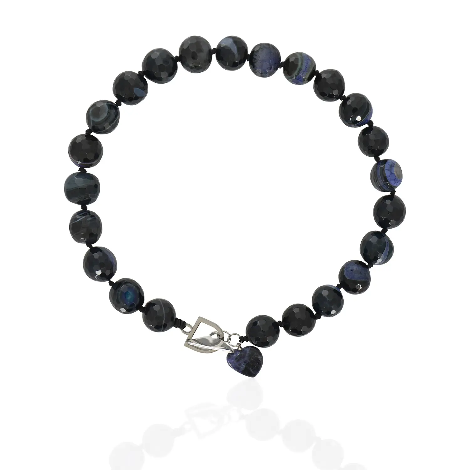ivan-blueblack-1 Extra extra large IVAN κολιέ με ημιπολύτιμους λίθους μπλε μαύρο - Image 1