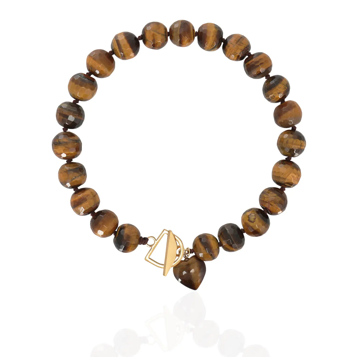 ramon-brown-1 Large RAMON κολιέ με ημιπολύτιμους λίθους καφέ - Image 1